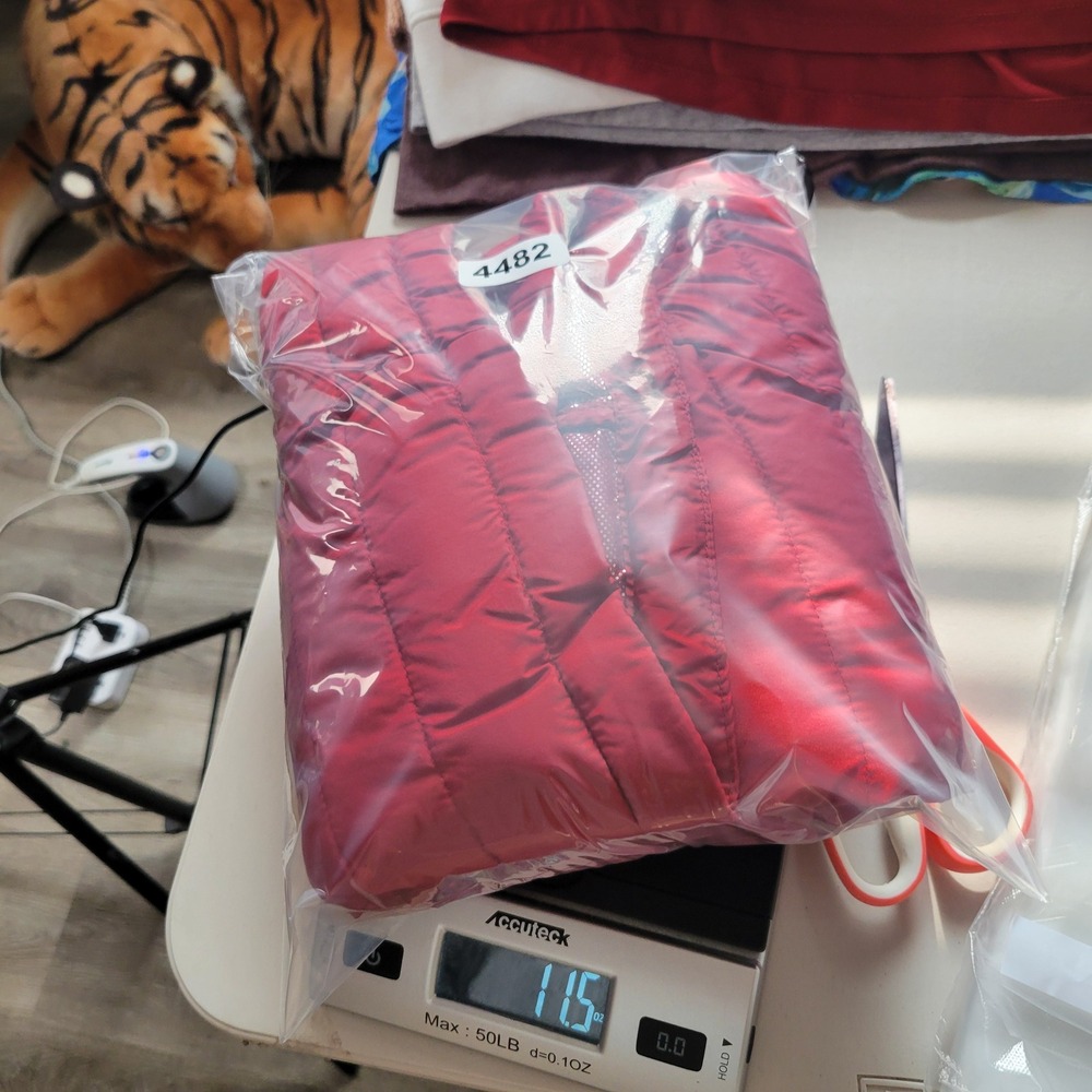 Columbia Omni-Heat Puffer Vest Women Medium Red Quilted Full Zip Fleece Neck - Picture 7 of 7